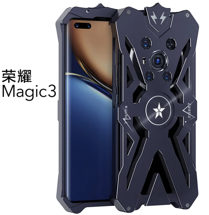 Metal Steel Machinery Series Cases Powerful For Honor V40 50 Se X20 30 9 Lite Magic 3 Honor50 Se Pro Aluminum CASE Cover