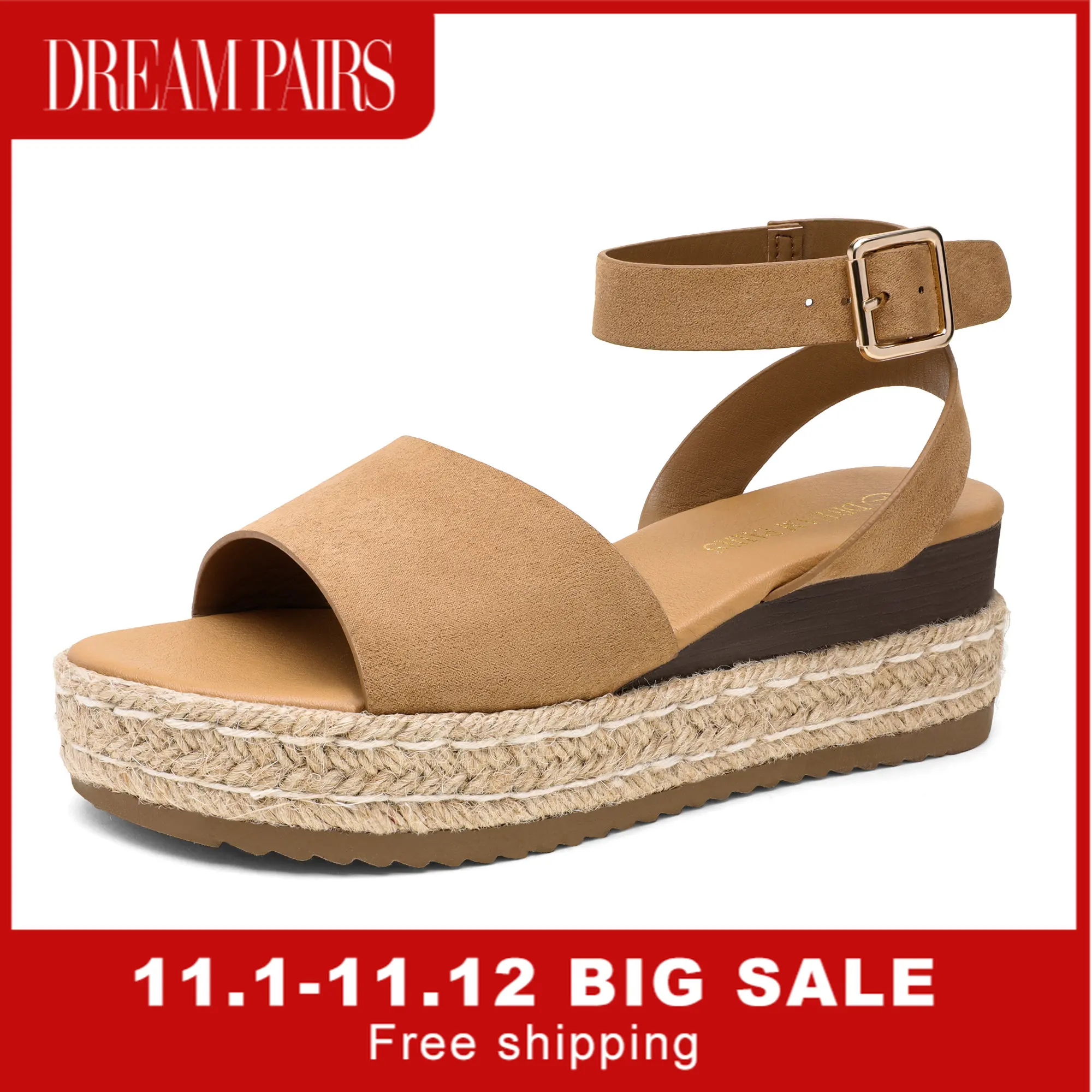 

Эспадрильи женские на платформе, с ремешком на щиколотке