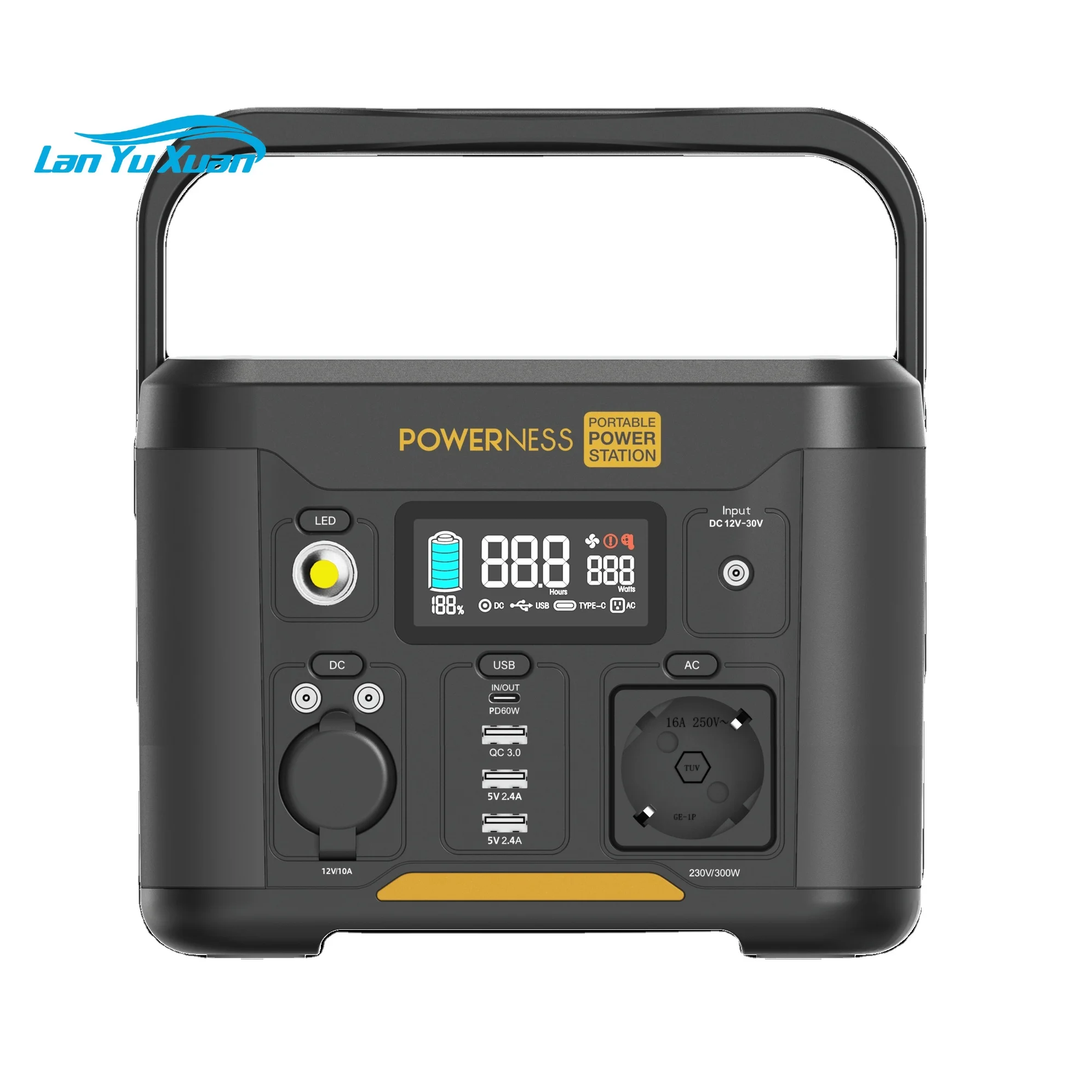 

300W POWERNESS High Rechargeable Ac Power Banks Portable Power Station Generator Electric Solar Generator Mini