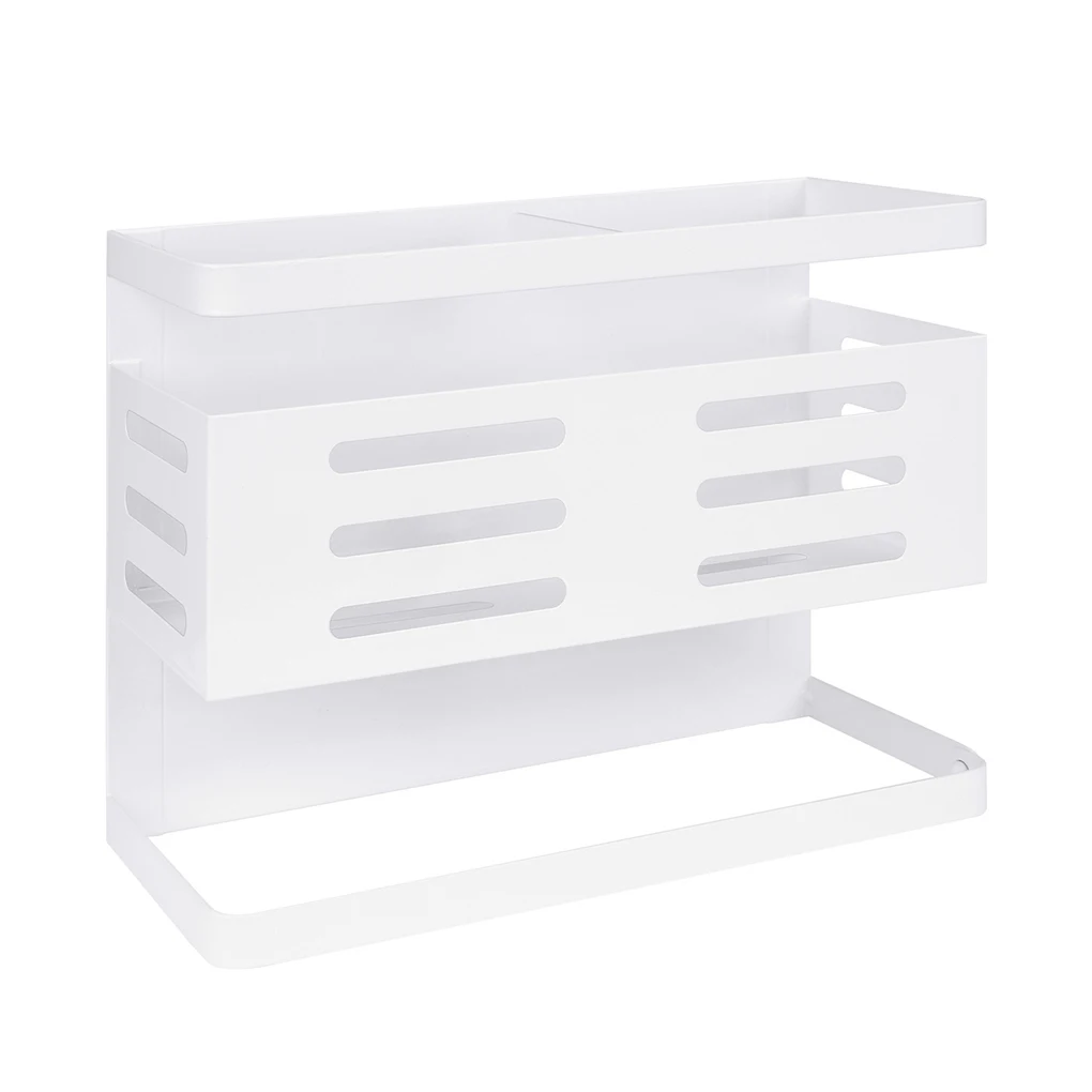 

Fridge Sundries Storage Shelf Spice Pepper Bottle Adsorption Rack Toilet Paper Holder Organizer Home Organization