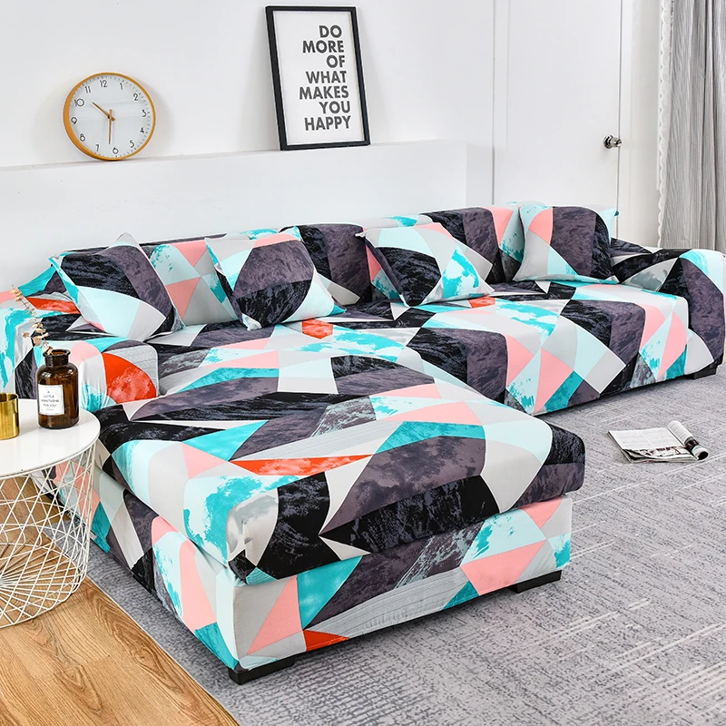 

Corner Sofa Covers for Living Room Elastic Slipcovers Couch Cover Stretch Sofa Towel L shape Chaise Longue Need Buy 2pieces