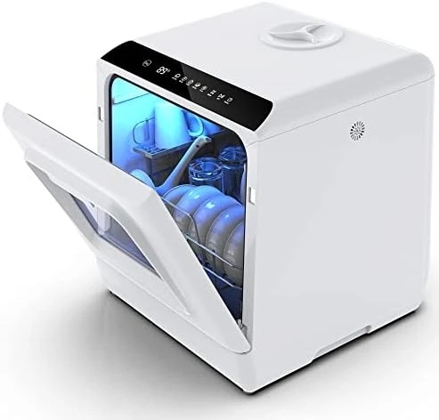 

Countertop Dishwasher, IAGREEA Compact Mini Dishwasher With 7 Washing Programs, Auto Water Injection, Anti-Leakage, Fruit &