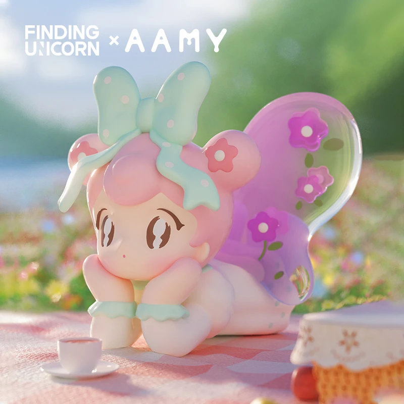 

Finding Unicorn AAMY Picnic With Butterfly Series Blind Box Spring Manga Kawaii Action Figures Mystery Birthday Gift Kid Toy