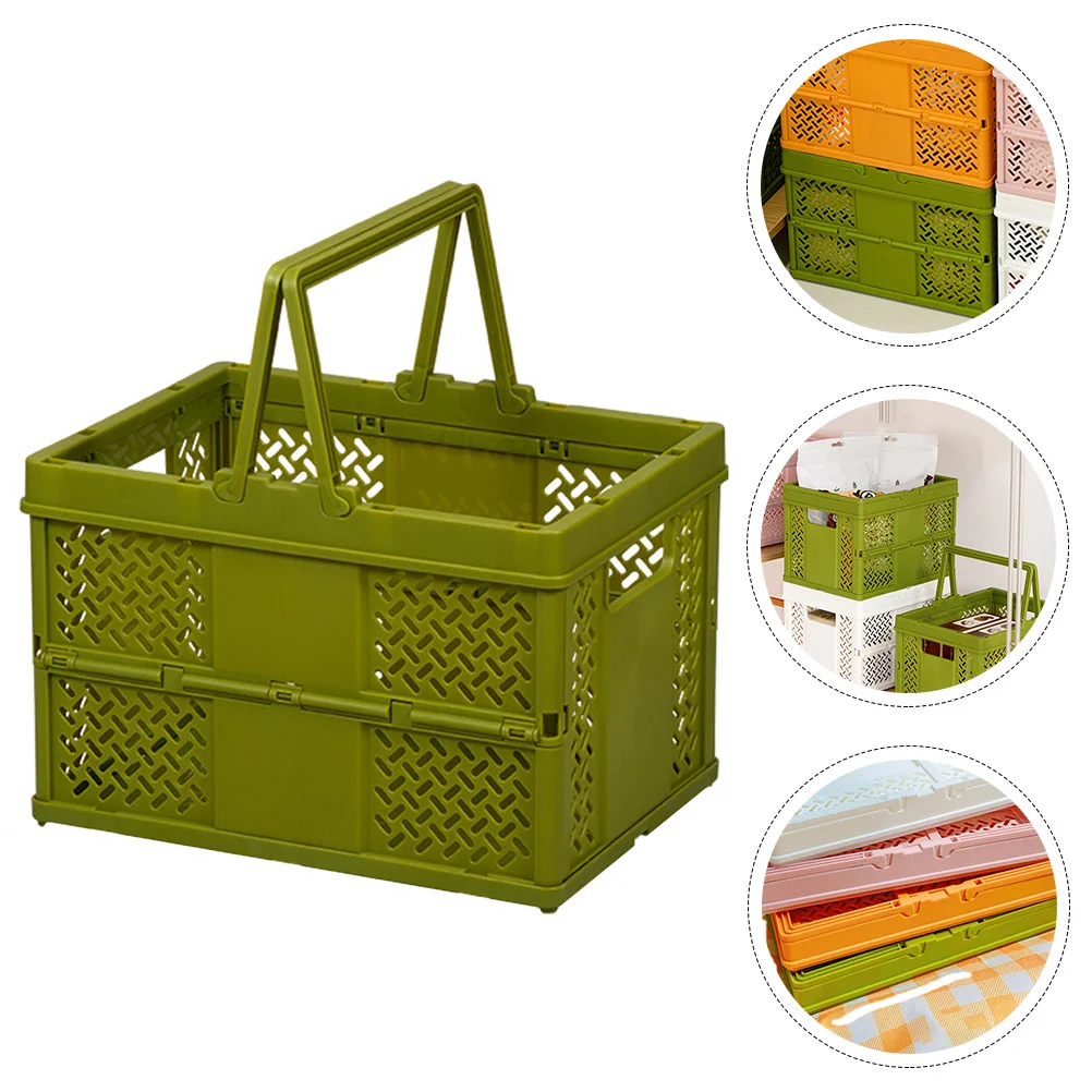 

Basket Storage Shopping Collapsible Portable Crate Picnic Box Fruit Bin Baskets Easter Vegetable Folding Sundries Household Egg