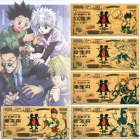 anime hunter x hunter cosplay hisoka kurapika killua zoldyck gold foil commemorative banknote