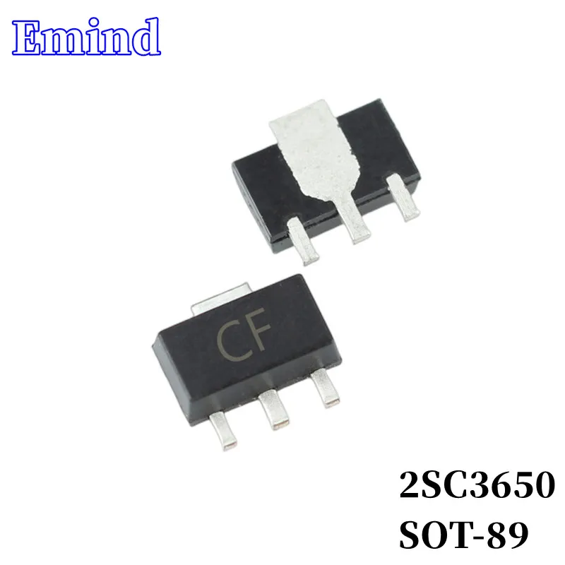 

100Pcs 2SC3650 SMD Transistor Footprint SOT-89 Silkscreen CF Type NPN 25V/2A Bipolar Amplifier Transistor