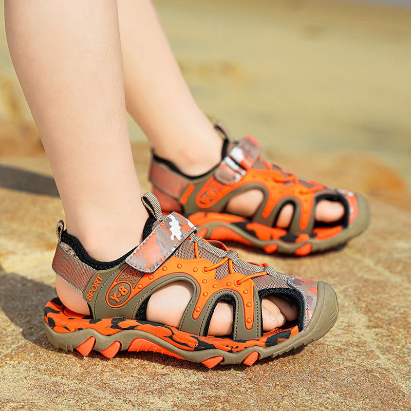 2023 New Children Summer Sandals Kids Beach Footwear Kids Shoes Closed Toe Sandals For Boys And Girls sandals
