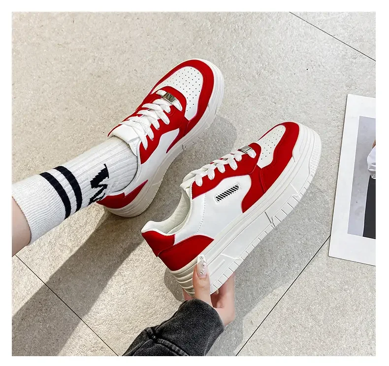 Spring Trend Casual Sport Shoes For Women Women Sneakers Fashion Woman's Shoes  New Comfort White Vulcanized Platform Shoes