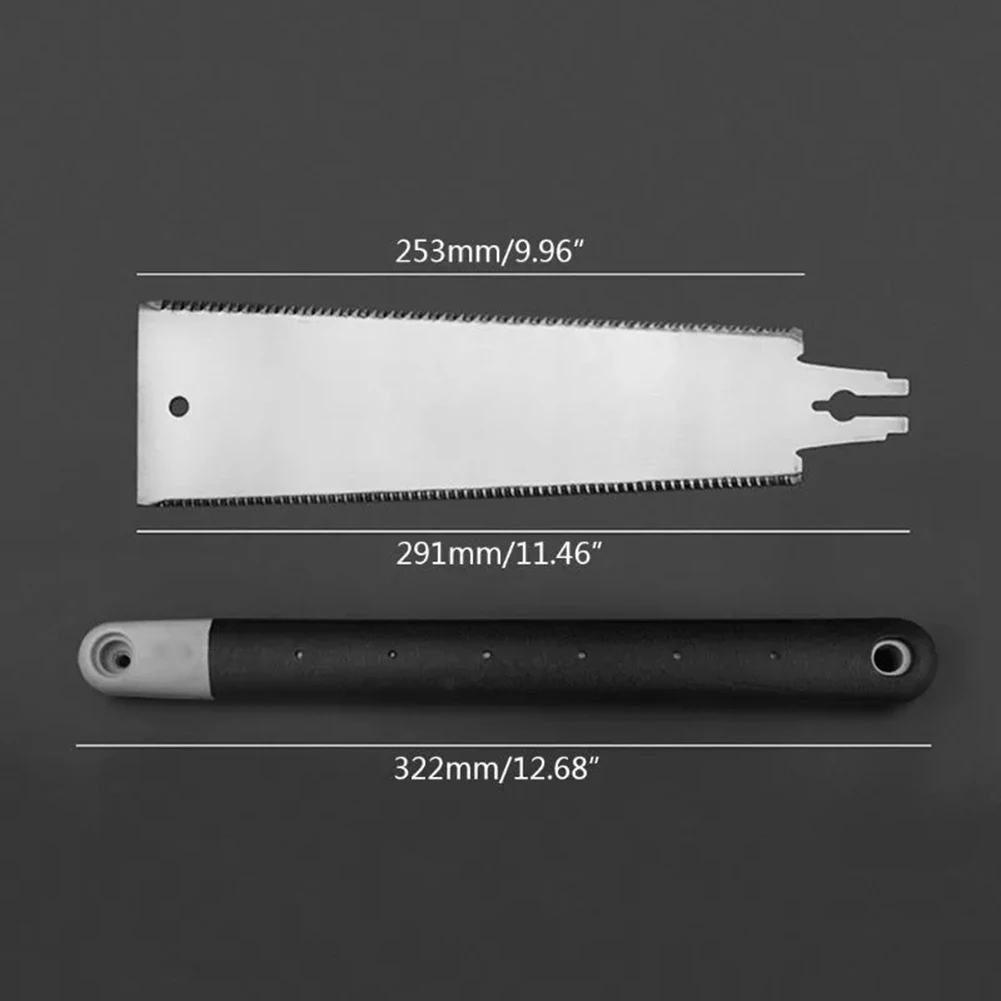 

14 / 9 Teeth Double Edge Razor Black Hand Saw Precision Stainless Steel