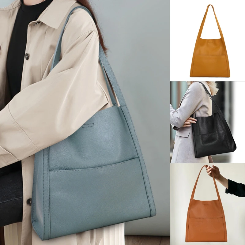 

2023 Women Bag Female Luxury Shoulder Bags Lady Soft Leather Design Tote Bucket Handbag Large Capacity Tote Bag Shopping Bag