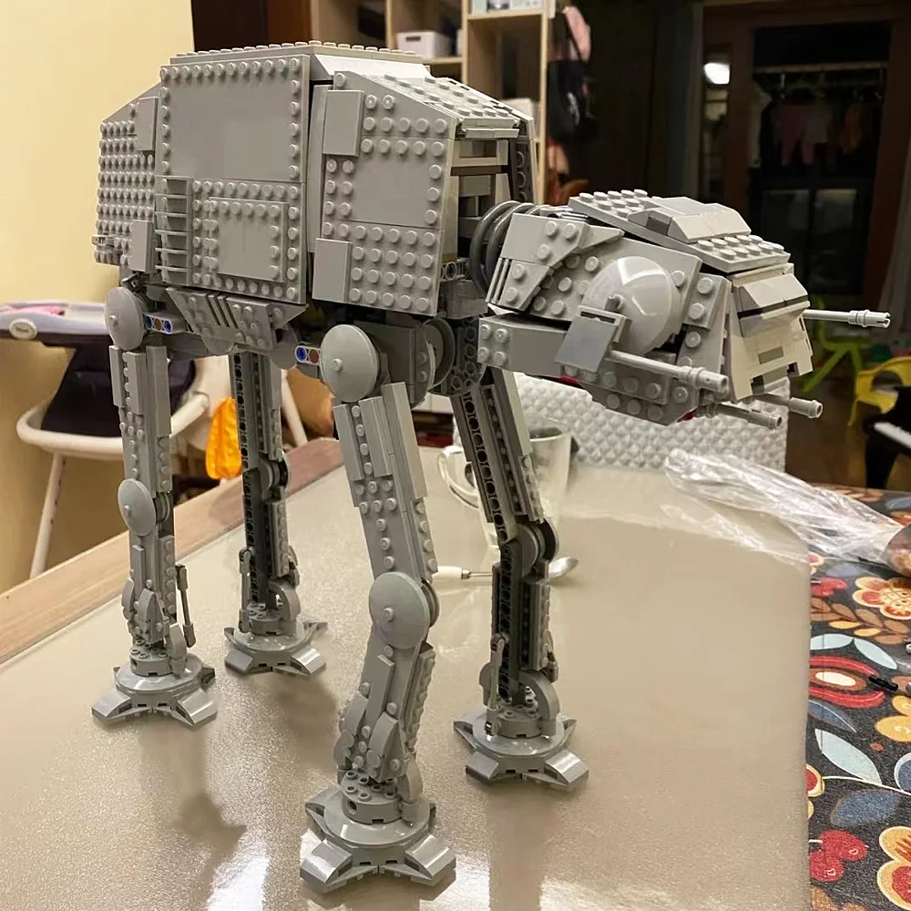 

Hot Star Galaxy AT Armored Walkers Elephant Modle 75288 Moc Ideas Modular Building Blocks Bricks Educational Kids Toy 1267pcs