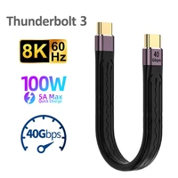 usb 4 0 thunderbolt 3 type c charge cable pd 100w 5a qc 4 0 fast charging usb c charger 4k60hz 40gbps usb c type c data line