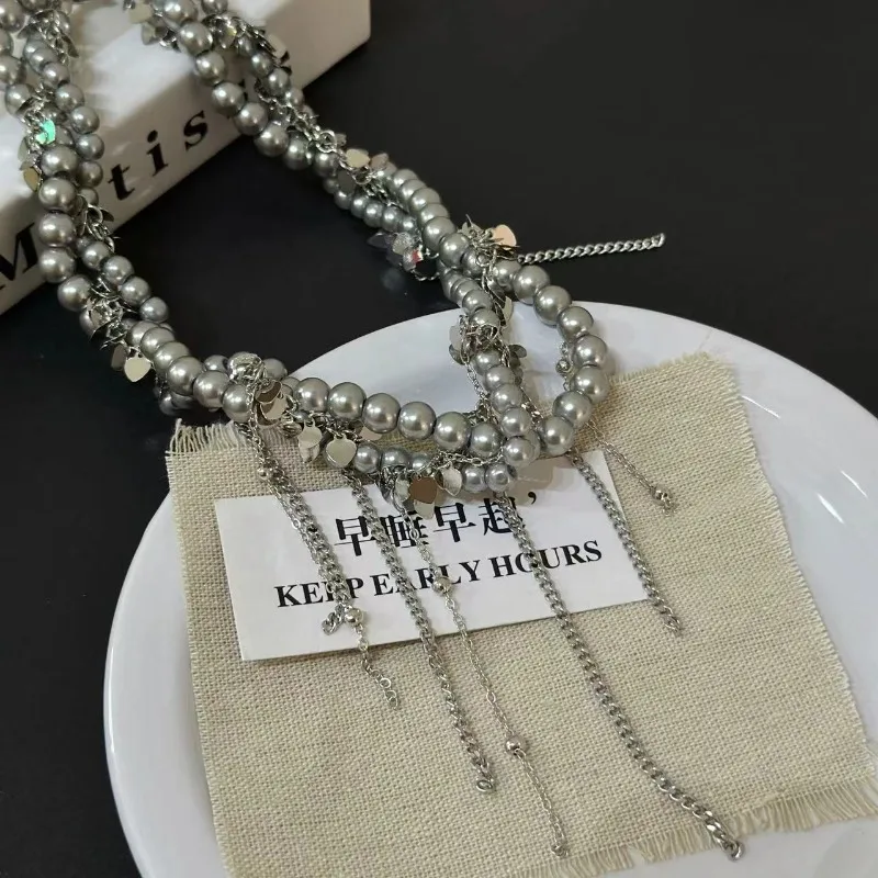 Ожерелья с жемчугом Draweye для женщин многослойные закрученные кисточки зимние