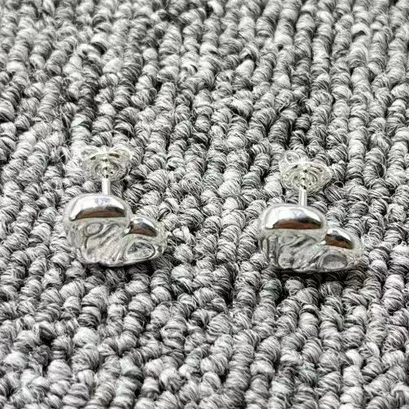 

2022 New UNOde50 Exquisite Fashion Electroplated 925 Silver Irregular Heart Earrings Jewelry Gift