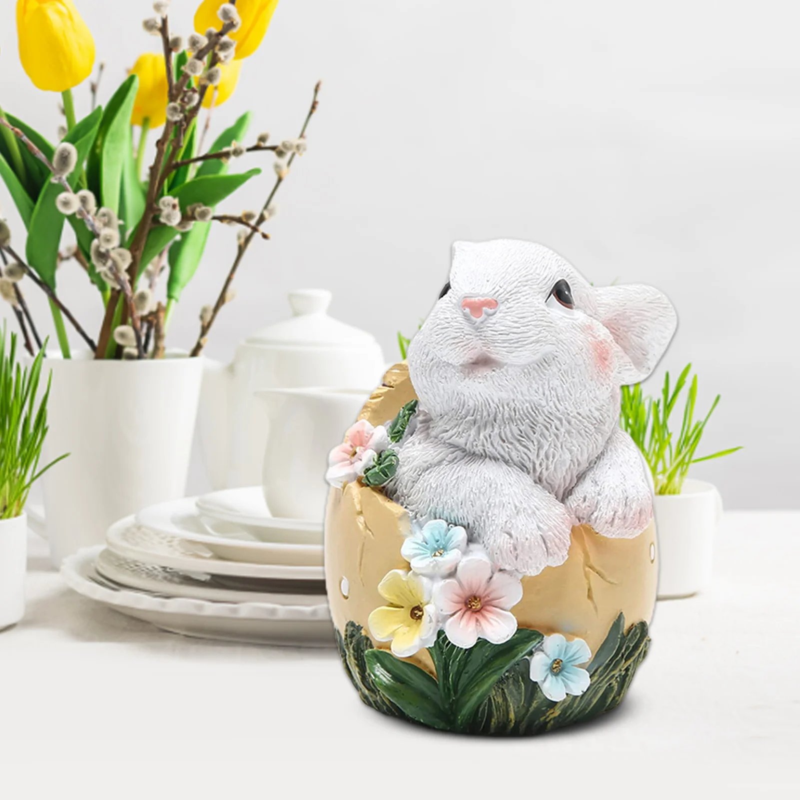 

1Pcs Easter Bunny Statue Easter Bunny Decorations Spring Home Decor Bunny Figurines Easter Rabbit Statue For Party Home Holiday