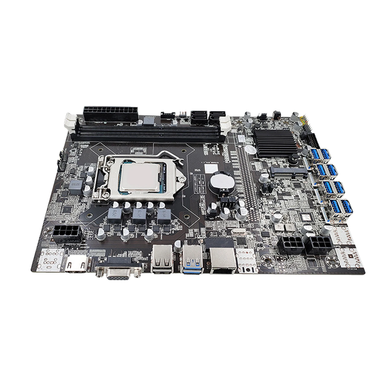 

Computer Motherboard B75 X79 B85 B250 Mining Motherboard 8 PCI-E Graphics Slot CPU Set LGA1155 Interface 8p