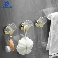 Acrylic And Aluminum Gold Robe Hook Wall Mounted Towel Hook Bathroom Hardware Door Hat Hook Artistic Clothes Hook
