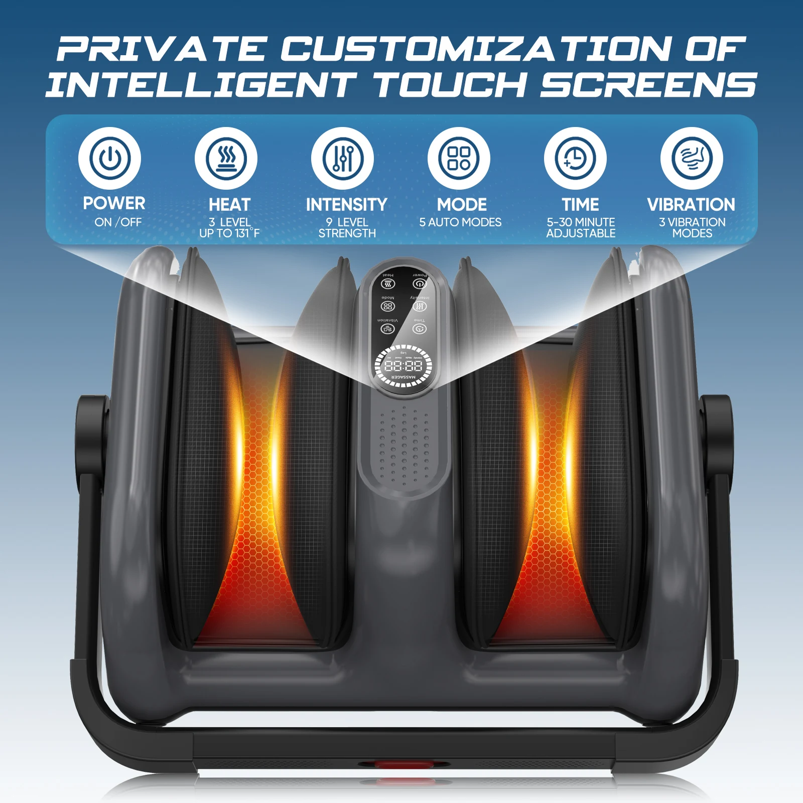 Лидер продаж вибрирующий шиацу Электрический массажер для ног с лимфатическим