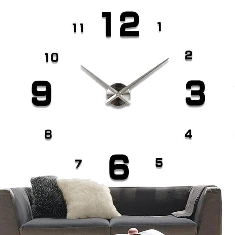 

2023 Modern Wall Clocks 3D DIY Acrylic Mirror Sticker for Home Decor Living Room Large Digital Clock Quartz Needle Hanging Watch