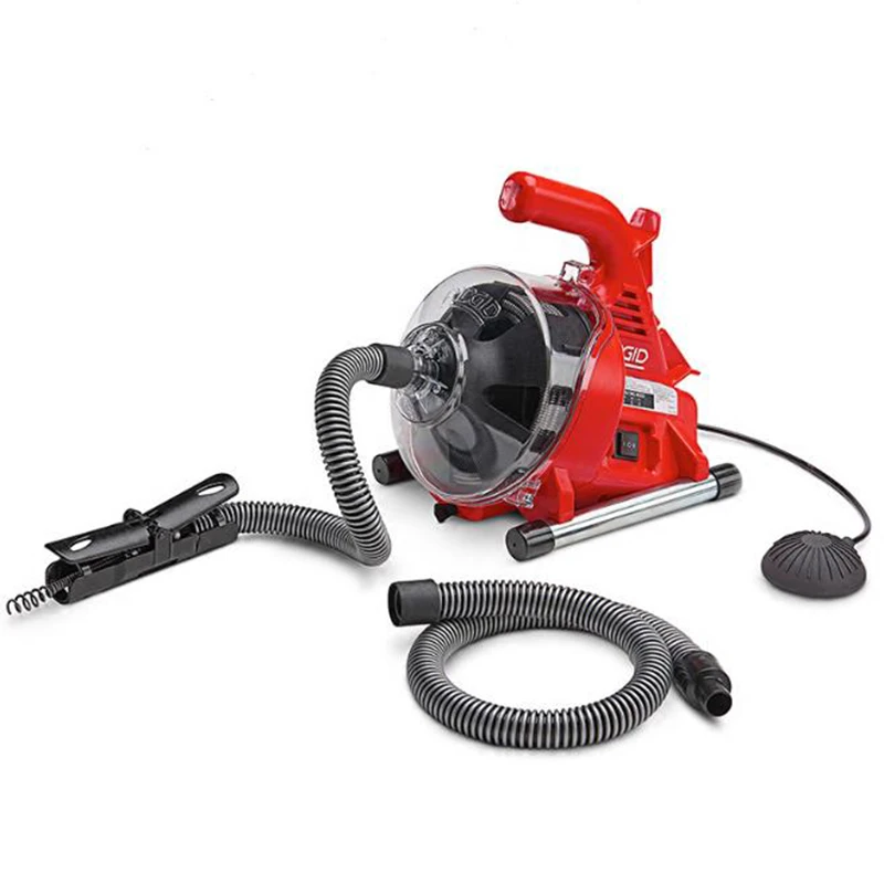 

Электрическая дренажная машина для канализационных труб, 220 В, 120 Вт, самоподавающаяся машина для очистки кухонных труб туалета, дренажная м...