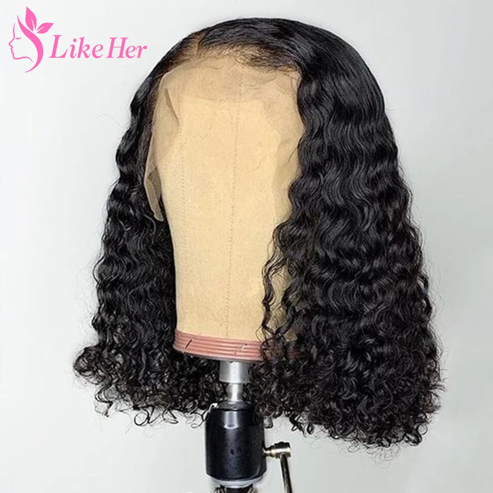 

Jerry Curly Bob Wig Lace Front Human Hair Wig 13x4 Short Curly Bob Human Hair Wigs For Women Brazilian Lace Front Human Hair Wig