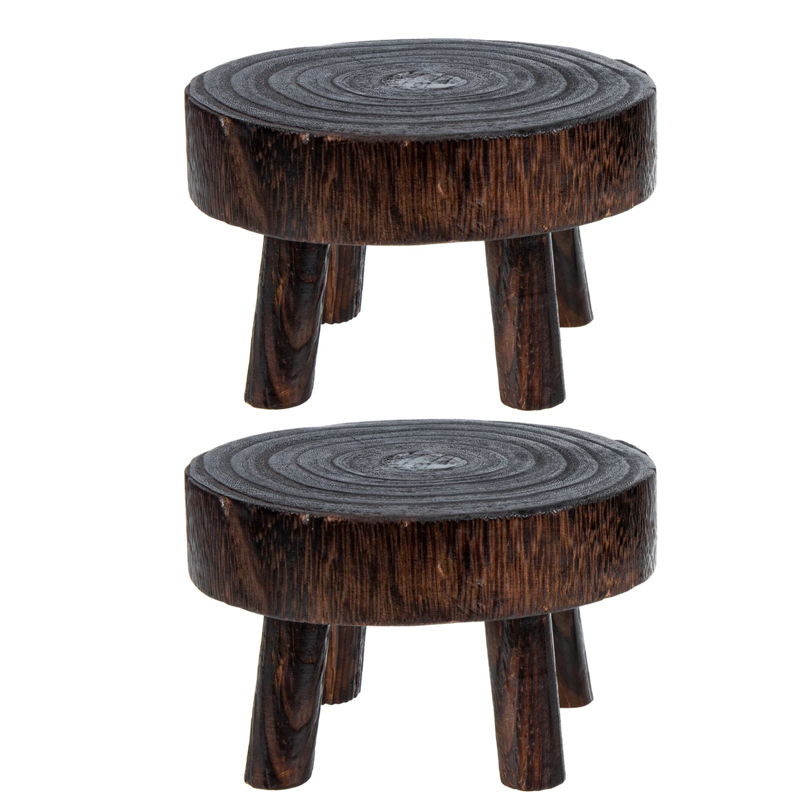 

2pcs Flowerpot Stand Wooden Stool Flower Pot Rack Balcony Courtyard Decor