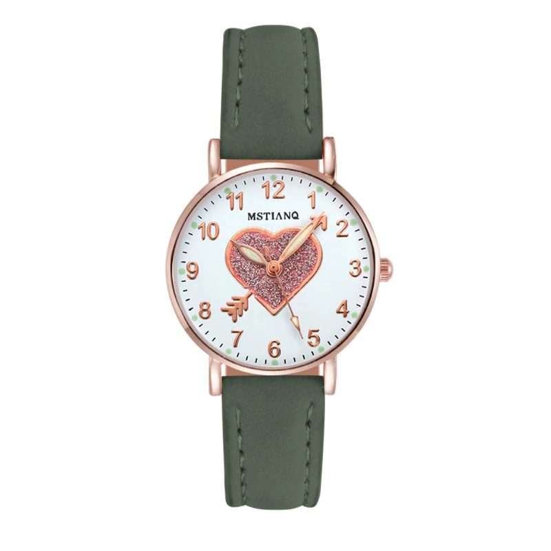 

Heart Ladies Wristwatches Simple Fashion Women Outdoor Dress Watches Leather Band Small Dial Female Quartz Watches Montre Femme