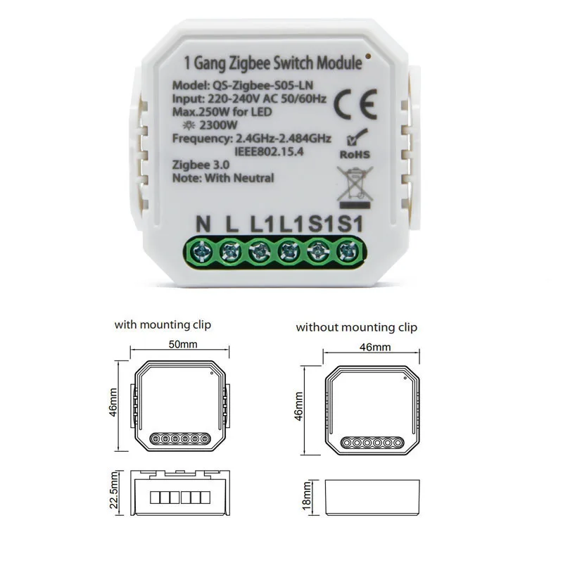 Рисунок 3 - Выключатель Tuya Zigbee для умного дома