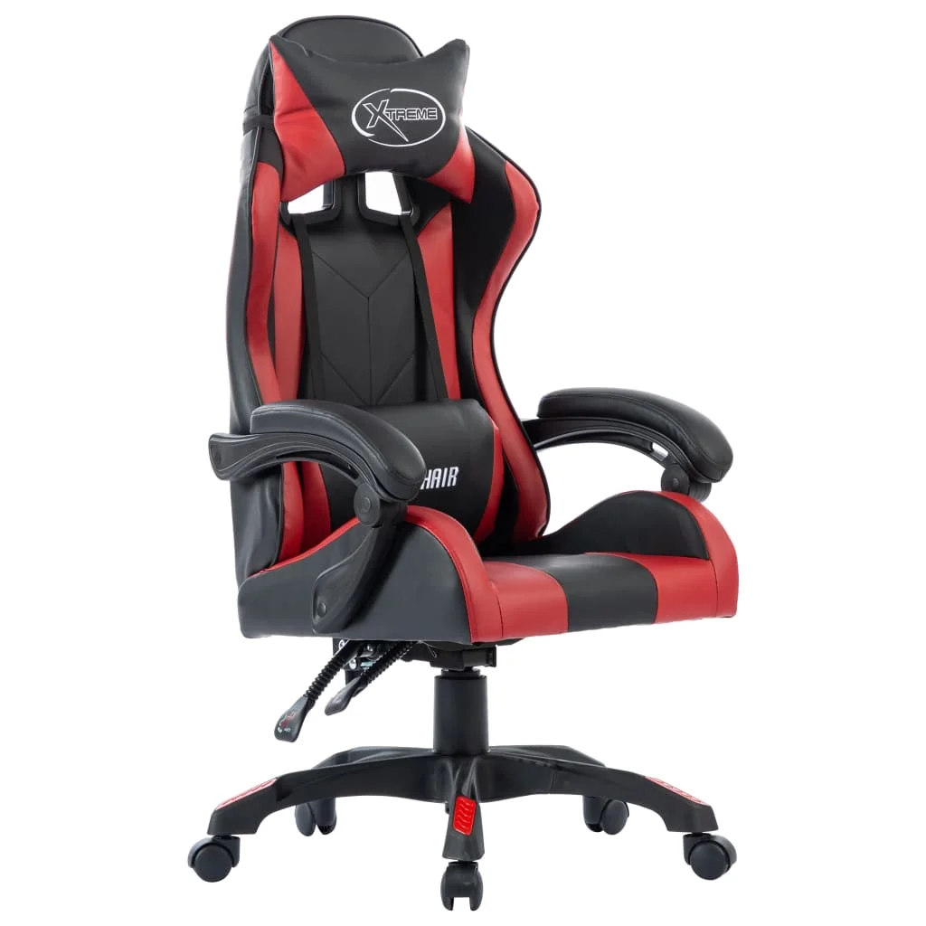 

Office chairs Red video game chair burgundy leather