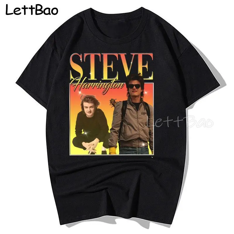 

Steve Harrington New Fashion Hip Hop T Shirt Men Women Harajuku T-Shirts Letter Print Tees Tops T-shirt Men Short Sleeve T-shirt