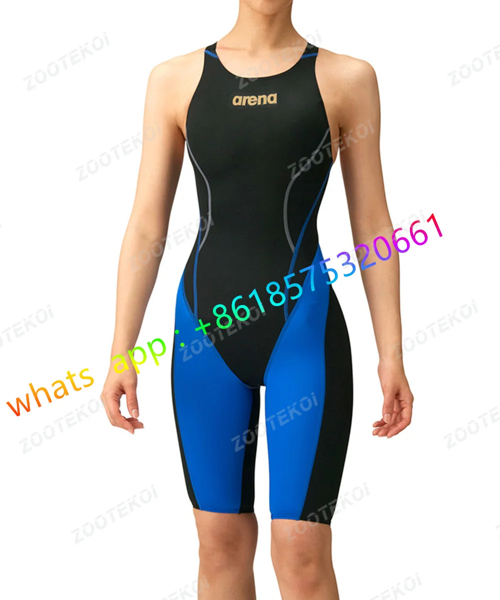 2023 Women One Piece Swimwear Professional Knee Length Racing Swimsuit Sports Swimwear Surfing Bikini Bathing Suit Monokinis