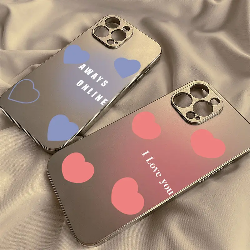 

Plating Phone Case for iPhone 13 13Pro 12 12Pro 11 Pro X XS Max XR 7 8 Plus SE Couple Anti-Fall Protective Covers Shell