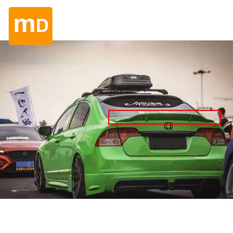 Черный Задний спойлер из углеродного волокна Patterm крыло для Honda Civic 2006- 2011 комплект