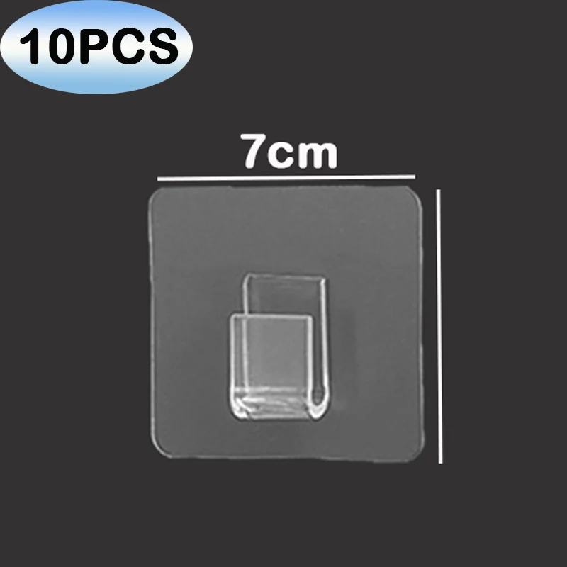 

5/10 шт. настенные клейкие крючки, прозрачная проволочная полка, крючок для настенного крепления, бесплатный удар, держатель для наклеек для кухни, ванной комнаты, без следов