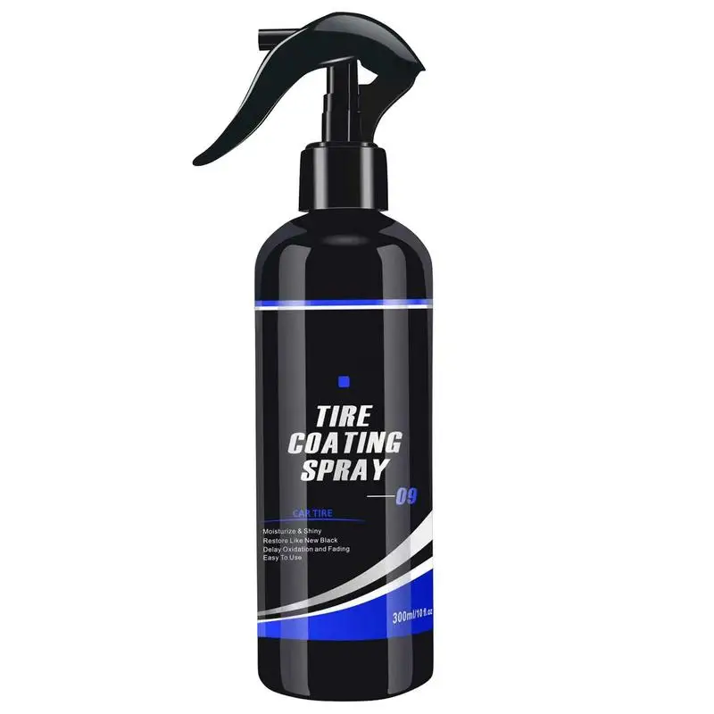 

Tire Shine Coating Spray For Deep Black Tires Coating UV Protection Car Care Supplies Protect Against Cracking Fading 300ml