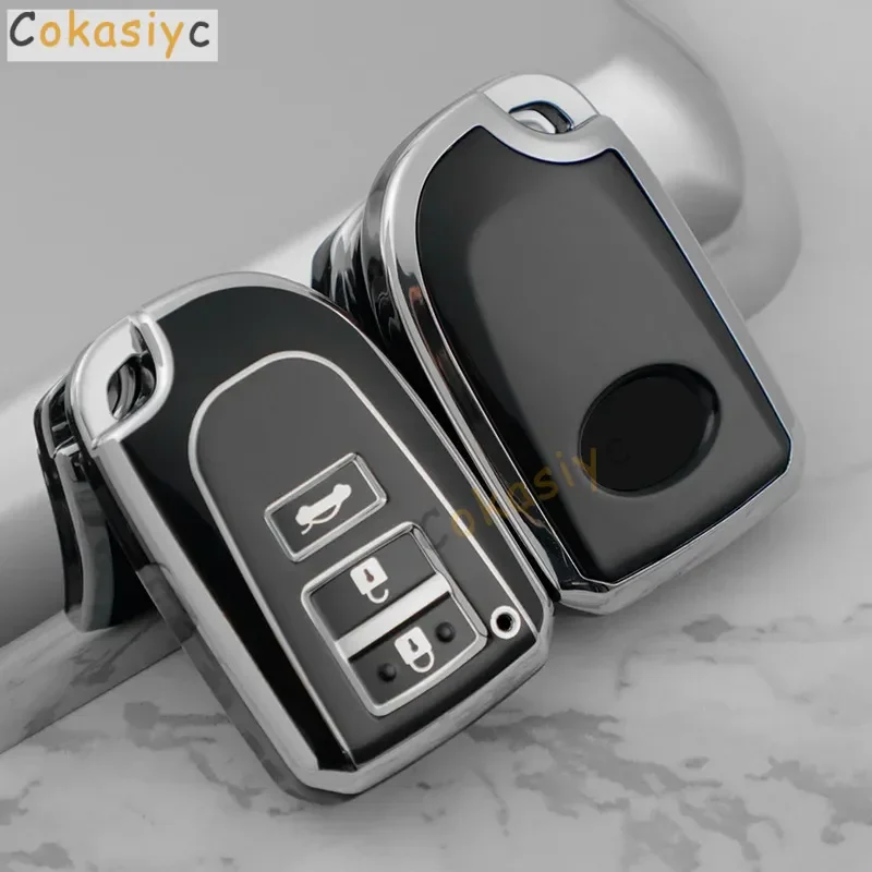 Серебряный чехол для автомобильного ключа из ТПУ Toyota Yaris Yarisl X Hiace Vios Verso Camry Corolla