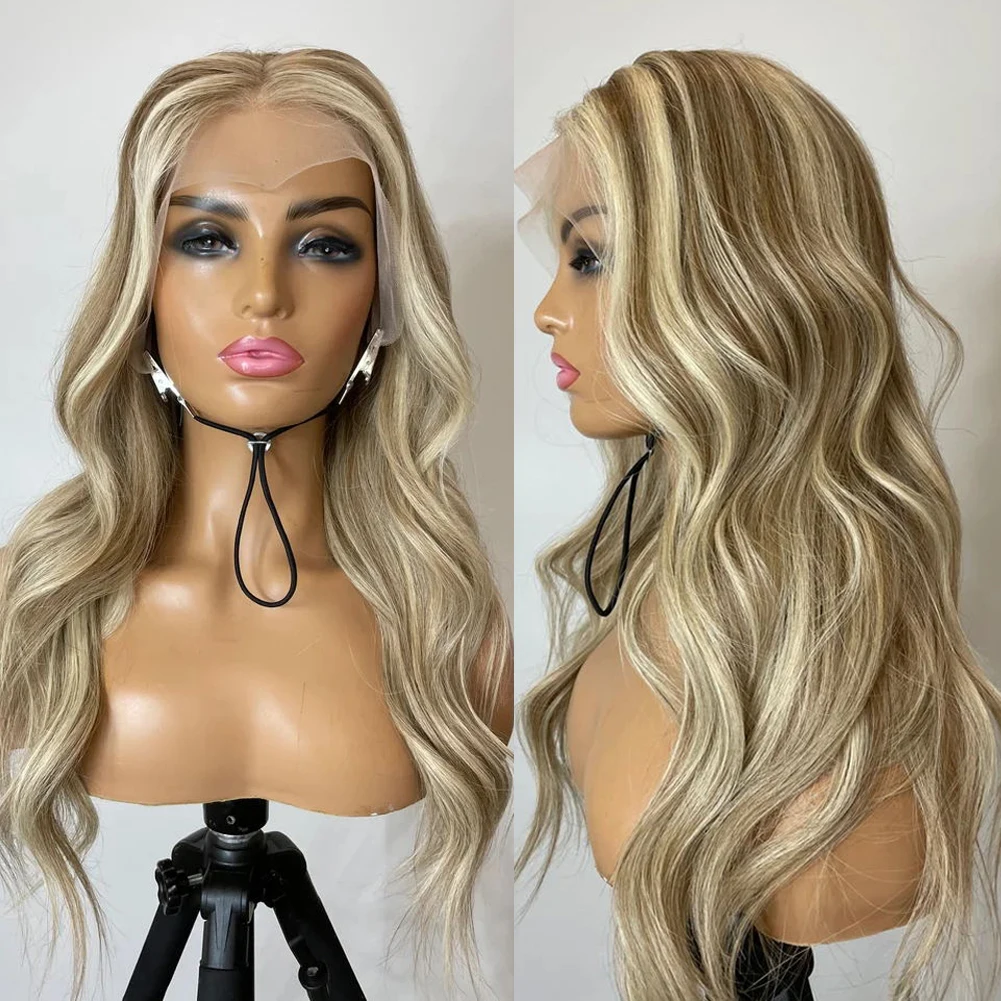 

Honey Blonde Highlight Wig Virgin Human Hair Wigs 13x4/13x6 HD Transparent Lace Frontal Wig Pre Plucked Wavy with Baby Hair 180%