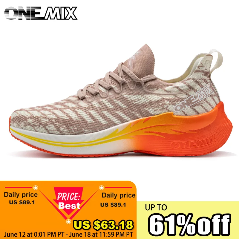 ONEMIX Professional Running Shoes for Men Breathable Athletic Training Sport Shoes Outdoor Waterproof Non-slip Original Sneakers
