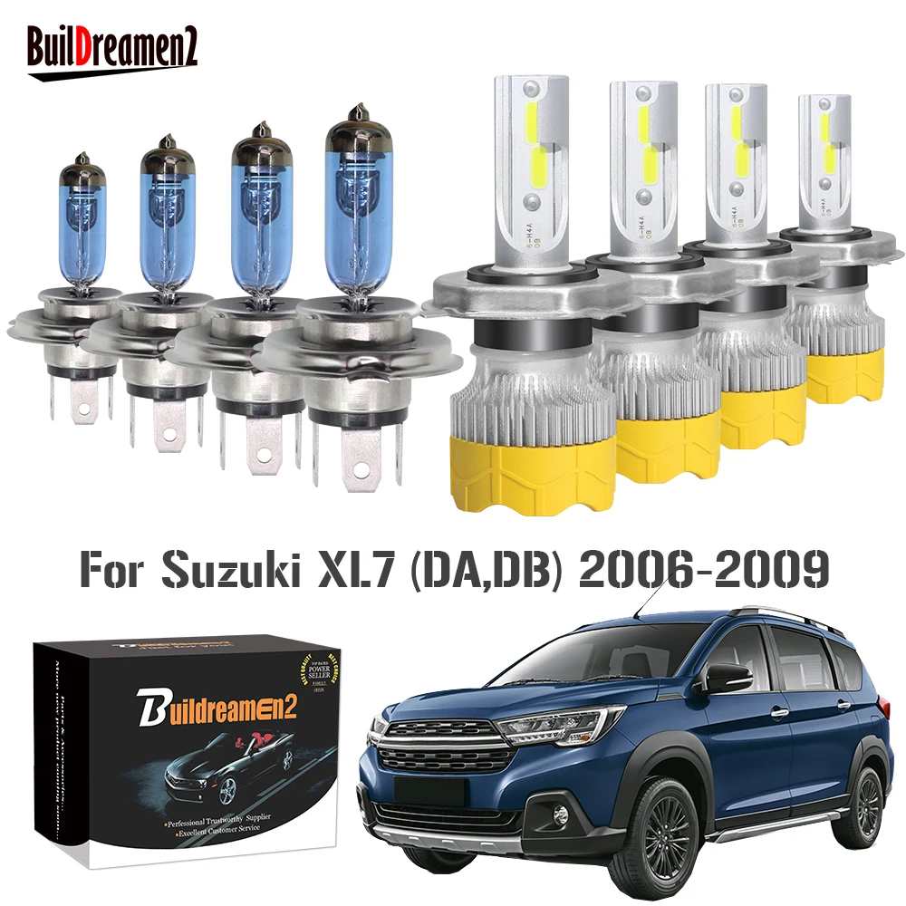 

4 X Headlight High Low Beam For Suzuki XL7 XL-7 (DA,DB) 2006 2007 2008 2009 Car Front LED Halogen Bulb Headlamp Hi/Lo Beam 12V