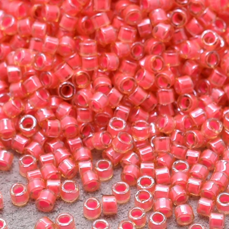 Японские бусины из семян миюки с цветной подкладкой 1 6 мм флуоресцентные цветные