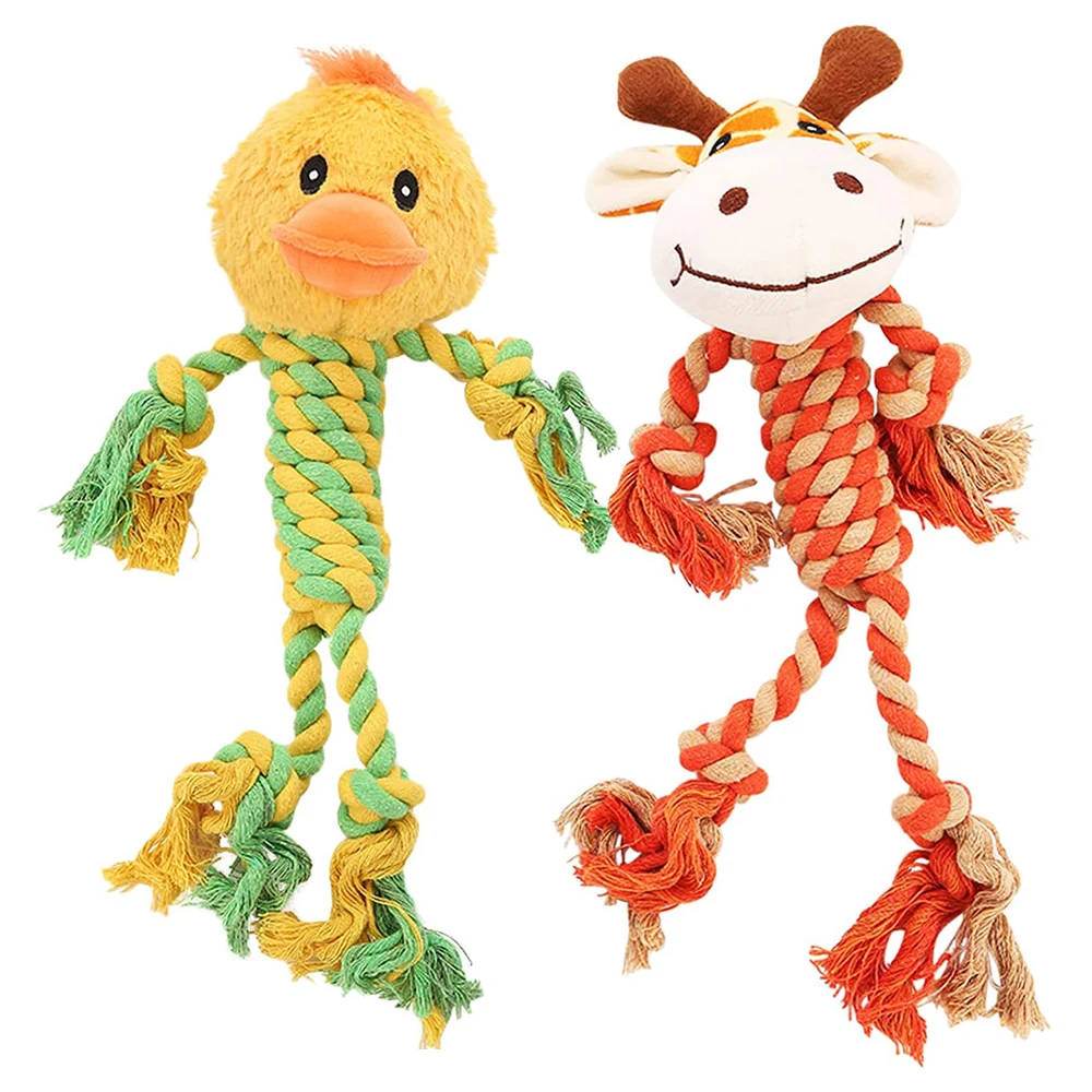 

Dog Toys Squeaky Dog Toys for Boredom Dog Rope Toys Puppy Chew Toys for Teething, Plush Dog Toys for Small Medium Dogs