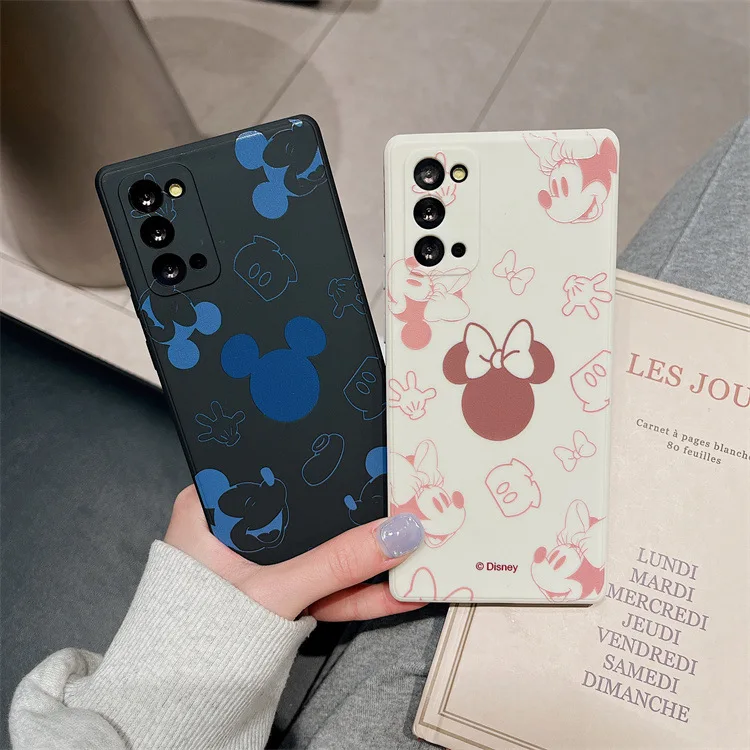 

Disney Cartoon Mickey Minnie Phone Casefor Samsung Galaxy A52 A72 A71 A51 S20 Fe S21 Ultra S10 Plus A50 A31 A70 TPU Soft Cover