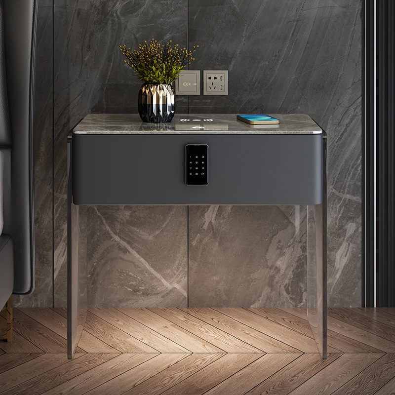 

Smart Luxury Bedside Table Wood Nightstand Hotel Home Nordic Bedside Table Unique Filing Cabinets Muebles Garden Furniture Sets