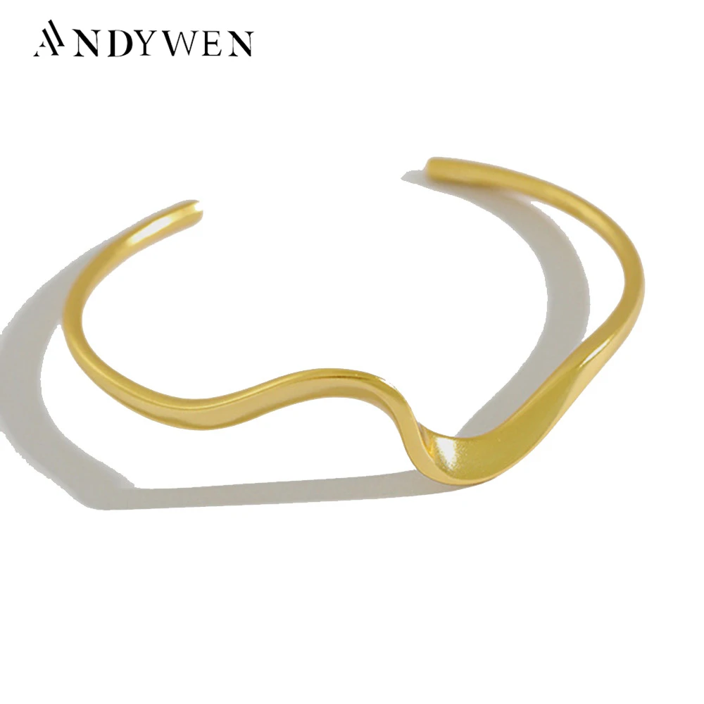 ANDYWEN новинка женский браслет из стерлингового серебра 925 пробы Модный