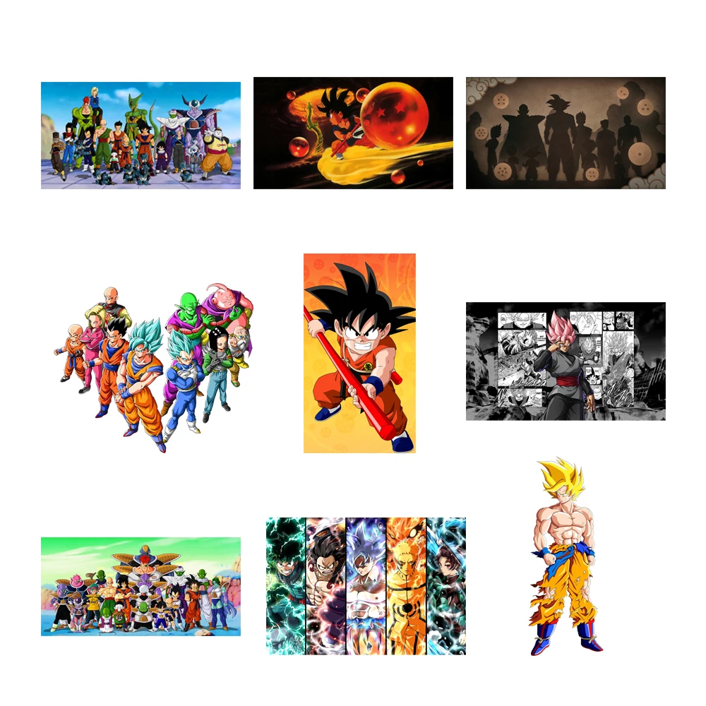 Dragon Ball Patch Anime Heat Transfer Stickers Applique On Clothing Thermoadhesive Iron On Patches Men T Shirt Diy Custom
