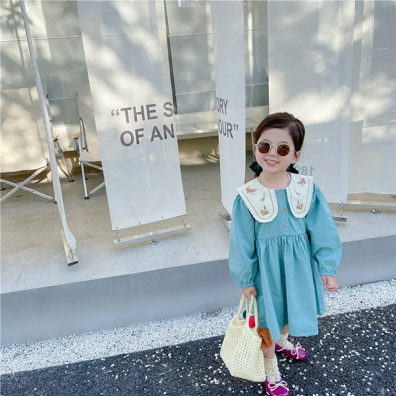 

Платье для маленьких девочек с длинным рукавом, платья принцессы на день рождения с цветочной вышивкой, платья для маленьких девочек, повсе...