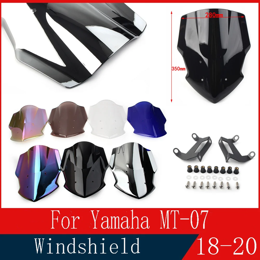 

For Yamaha MT07 2018 2019 2020 / MT-07 18 19 20 Motorcycle Accessories Windshield Motorbike Windscree Wind Deflector