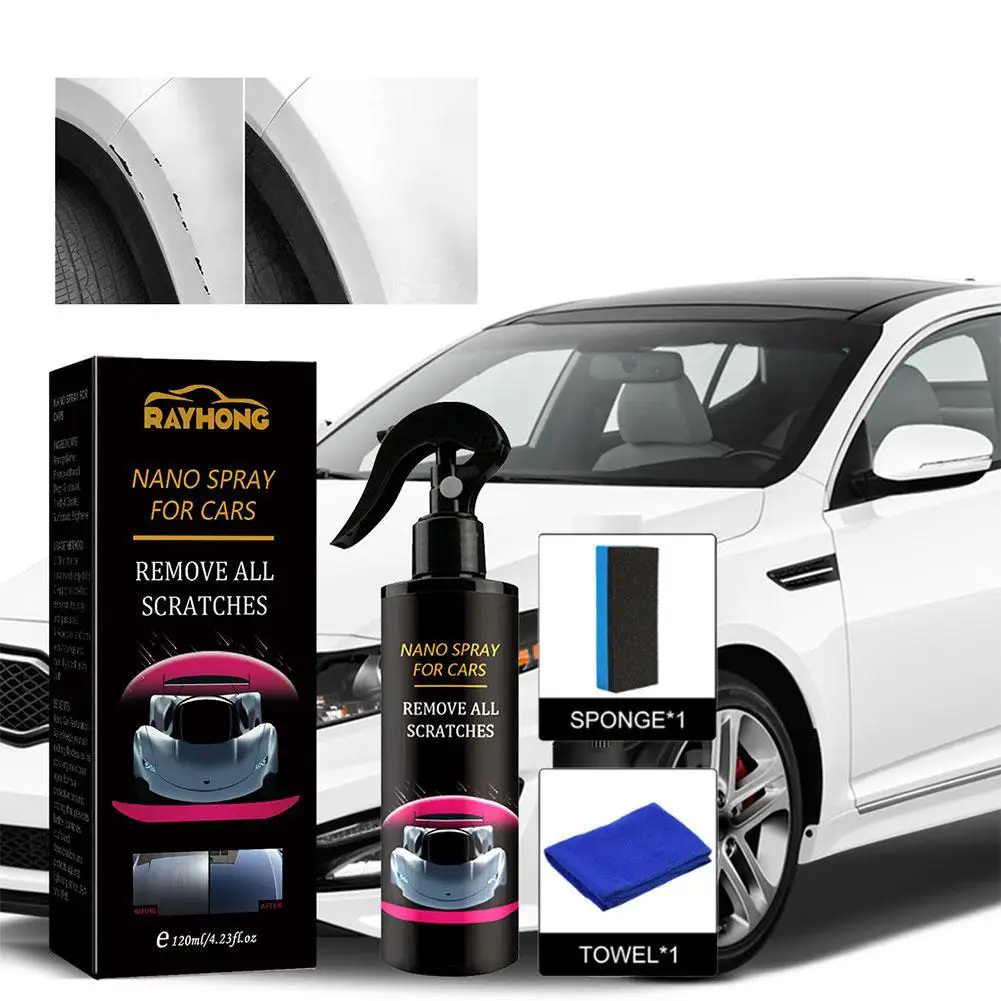 

120ml Car Nano Repairing Spray Fast Repair Scratches Repairing Polish Spray Car Coating Liquid Crystal Plating Spray Polishing
