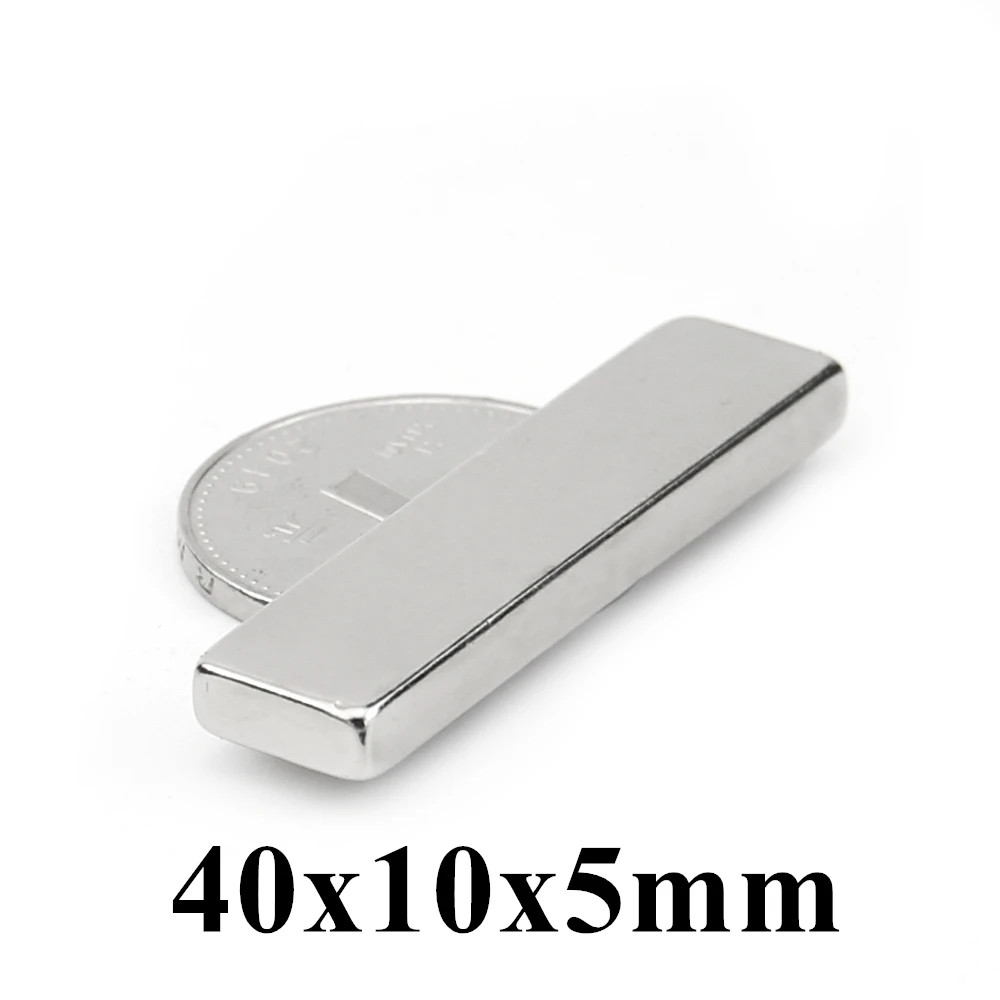 

1-50pcs 40x10x5mm Super Powerful Strong Rare Earth Block NdFeB Magnet Neodymium N35 Magnets 40x10x5 mm