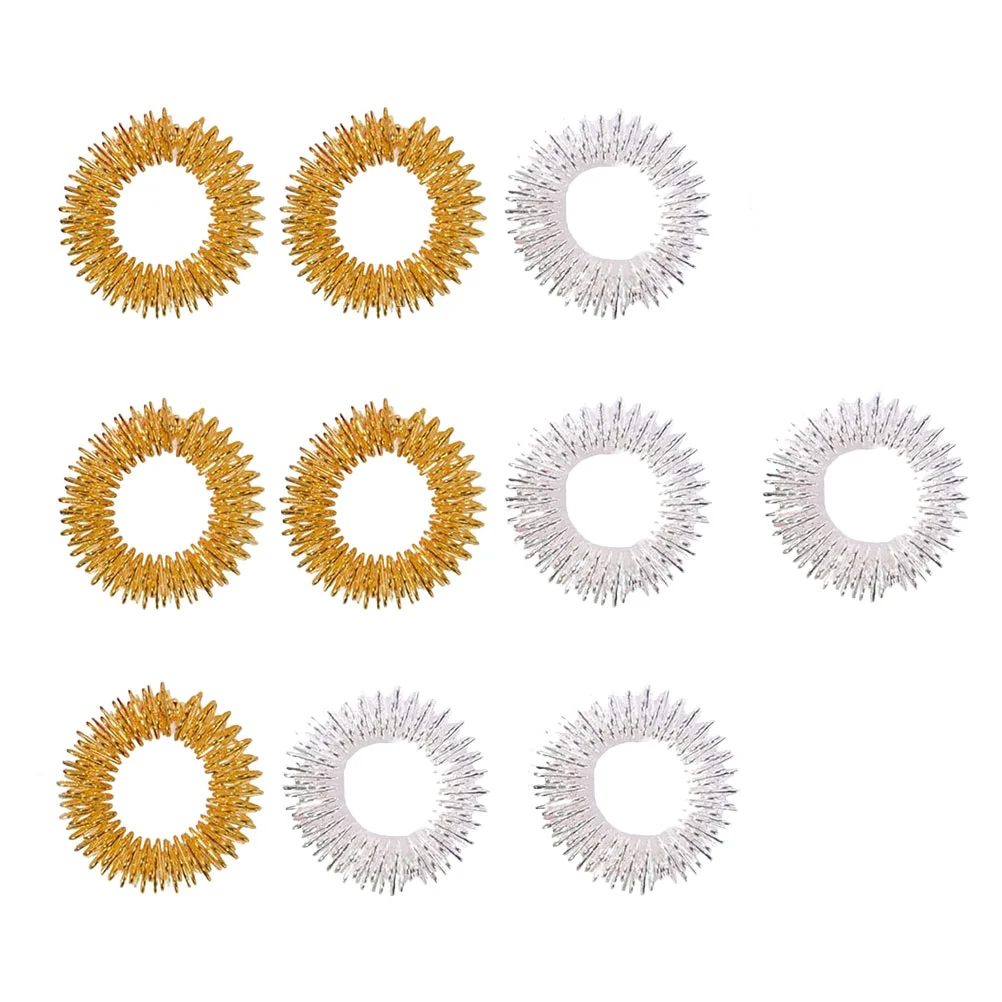 

Finger Ring Rings Acupressure Sensory Spiky Fidget Toy Set Teens Relief Reducer Stress Circulation Tools Bracelets Se Chinese